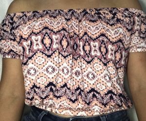 pink multi colored off the shoulder crop top